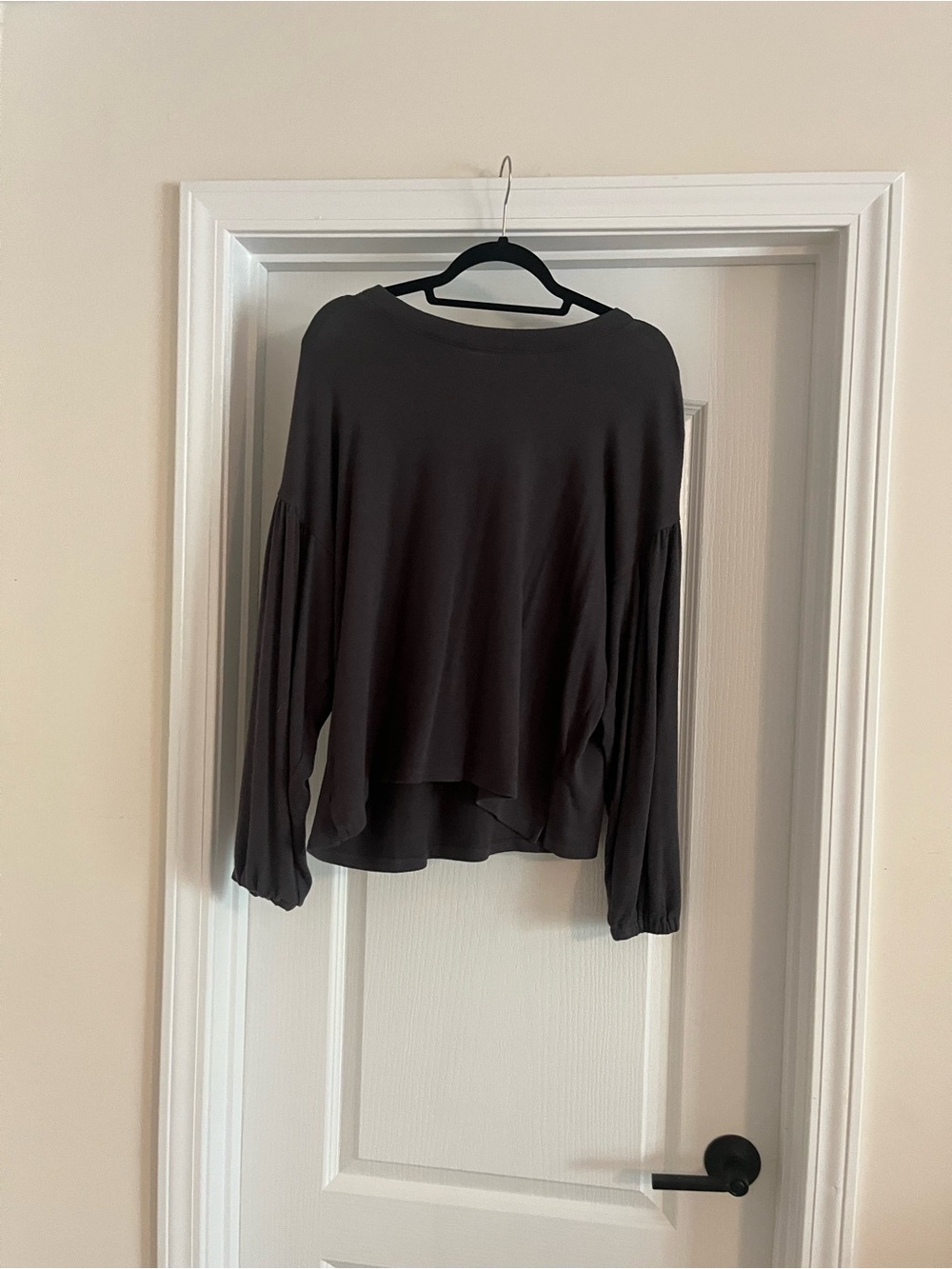 Madewell Lightweight Long Sleeve Blouse - Charcoal Gray